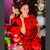 Red Smile with Dotted Style Pajama Half Sleeves Night Suit for her