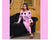 PINK & BLACK COW PRINTED PJ SET